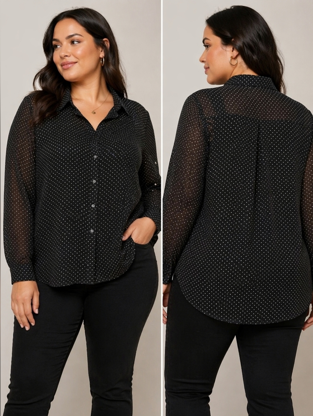 Lauren Ralph Lauren Polka Dot Button Down Shirt